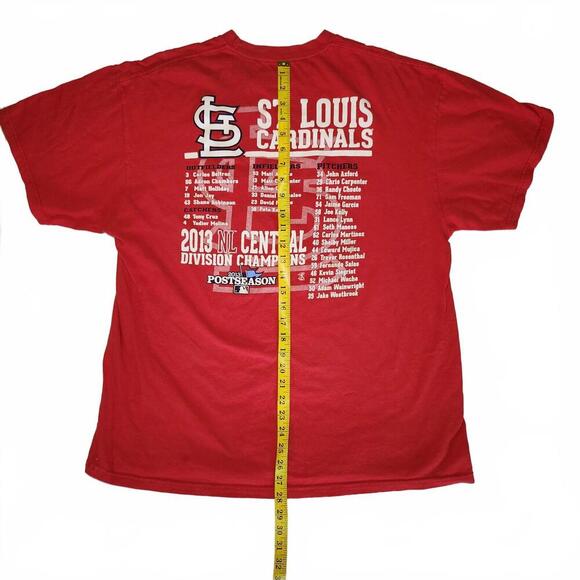 St. Louis Cardinals 2013 NL Central Division Champions T-Shirt Size XL - Picture 3 of 5